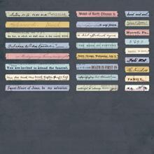 1 Gói Đồ Họa Khẩu Hiệu Các Loại Miếng Dán Vintage Đa Năng Miếng Dán Trang Trí Cho Thủ Công DIY Tay Tài Khoản Trang Trí - Đen và trắng - Xem 1