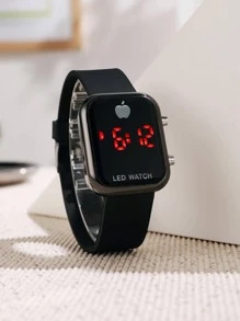 Đồng hồ điện tử tối giản 1 cái - màu đen - Xem 1