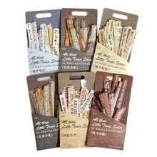 1 Gói Đồ Họa Khẩu Hiệu Các Loại Miếng Dán Vintage Đa Năng Miếng Dán Trang Trí Cho Thủ Công DIY Tay Tài Khoản Trang Trí - Đen và trắng - Xem 7