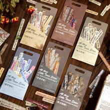 1 Gói Đồ Họa Khẩu Hiệu Các Loại Miếng Dán Vintage Đa Năng Miếng Dán Trang Trí Cho Thủ Công DIY Tay Tài Khoản Trang Trí - Đen và trắng - Xem 5