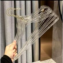 10入組/套PP衣架，現代銀色透明亮片家用防滑衣架 - 銀色 - 查看 6