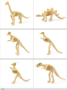 12 peças de decoração em forma de esqueleto de dinossauro artesanato melhores presentes - Bege - Ver 5