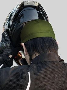 Musion 1pc Mesh Helmet Liner Absorb Sweat Skull Cap Quick-Dry Running Sport Beanie For Biker