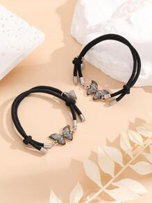 ATLVXJL Bộ 2 vòng tay trang trí hình bướm và trái tim phát sáng dành cho cặp đôi, quà tặng ngày Valentine, quà tặng phát sáng trong bóng tối cho các cặp đôi. - Nhiều màu - Xem 6