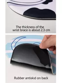 Bàn di chuột hỗ trợ cổ tay hoạt hình với miếng đệm cổ tay bằng silicon 3d Đệm thoải mái để chơi game, máy tính và văn phòng - Xem 4