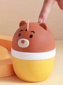 1入組卡通熊設計牙籤筒 - 彩色 - 查看 4