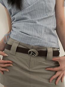Thắt lưng khóa mặt trăng - Cà phê nâu - Xem 1