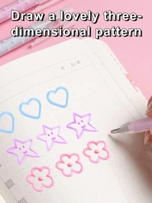 1 Bút Keo Nhựa Hiện Đại Chất Lỏng Bút Keo Cho Thủ Công DIY Thủ Công - Hồng - Xem 5