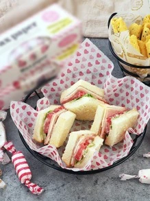 50 Pcs Premium Waterproof Wax Paper Sheets Ideal For Food Picnics Greaseproof Wrappers For Bread Sandwiches Burgers Fries Non Stick Oilpaper Baking Tools Perfect For Wedding Party Kitchen Bakeware
