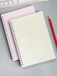 1入組素色筆記本，學生創意多功能筆記本 - 粉色 - 查看 6