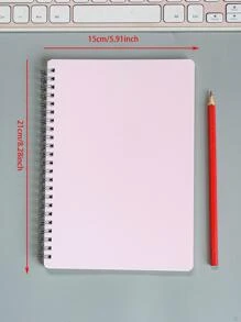 1入組素色筆記本，學生創意多功能筆記本 - 粉色 - 查看 7