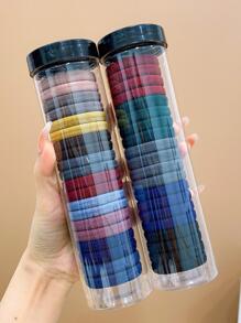 40入組女孩素色休閒髮圈適用於日常生活 - 彩色 - 查看 1