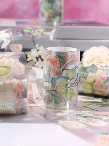 1 cuộn băng keo hoa văn, băng Washi hiện đại cho thủ công DIY, thủ công - màu xanh lá - Xem 2