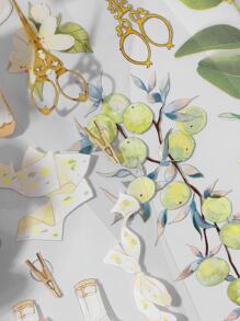 1 cuộn băng keo hoa văn, băng Washi hiện đại cho thủ công DIY, thủ công - màu xanh lá - Xem 5