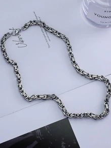 1入組簡約時尚鏈項鍊男士日常裝飾情人節禮物時尚派對造型