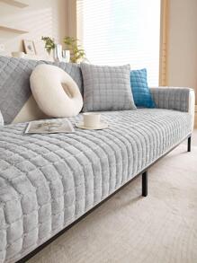 1入組素色沙發巾 - 灰色 - 查看 1