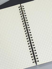 1pc Solid Color Spiral Notebook, Creative Multi-Purpose Notebook For School Student Back To School - Black - View 4