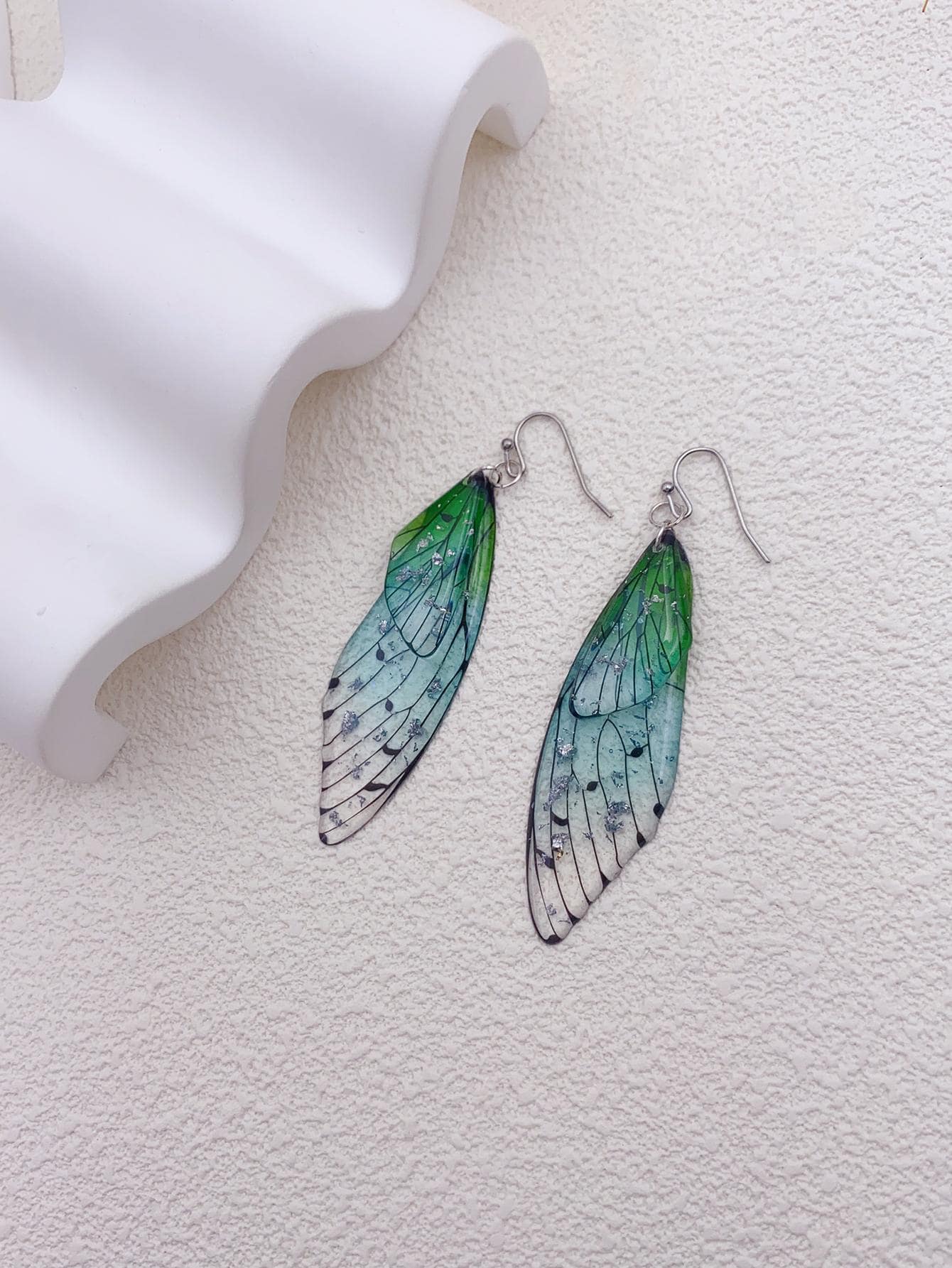 翅膀耳墜 - 彩色 - 查看 1