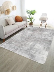 1pc Graphic Print Anti-slip Kitchen Rug - Grey - View 3