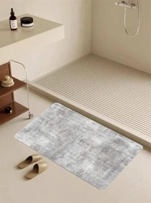 1pc Graphic Print Anti-slip Kitchen Rug - Grey - View 4