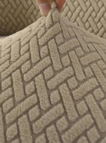 1 件黑色条纹弹性椅套，防脏防刮办公椅套，适用于老板、游戏、酒店、网吧、书房 - 卡其色 - 查看 6