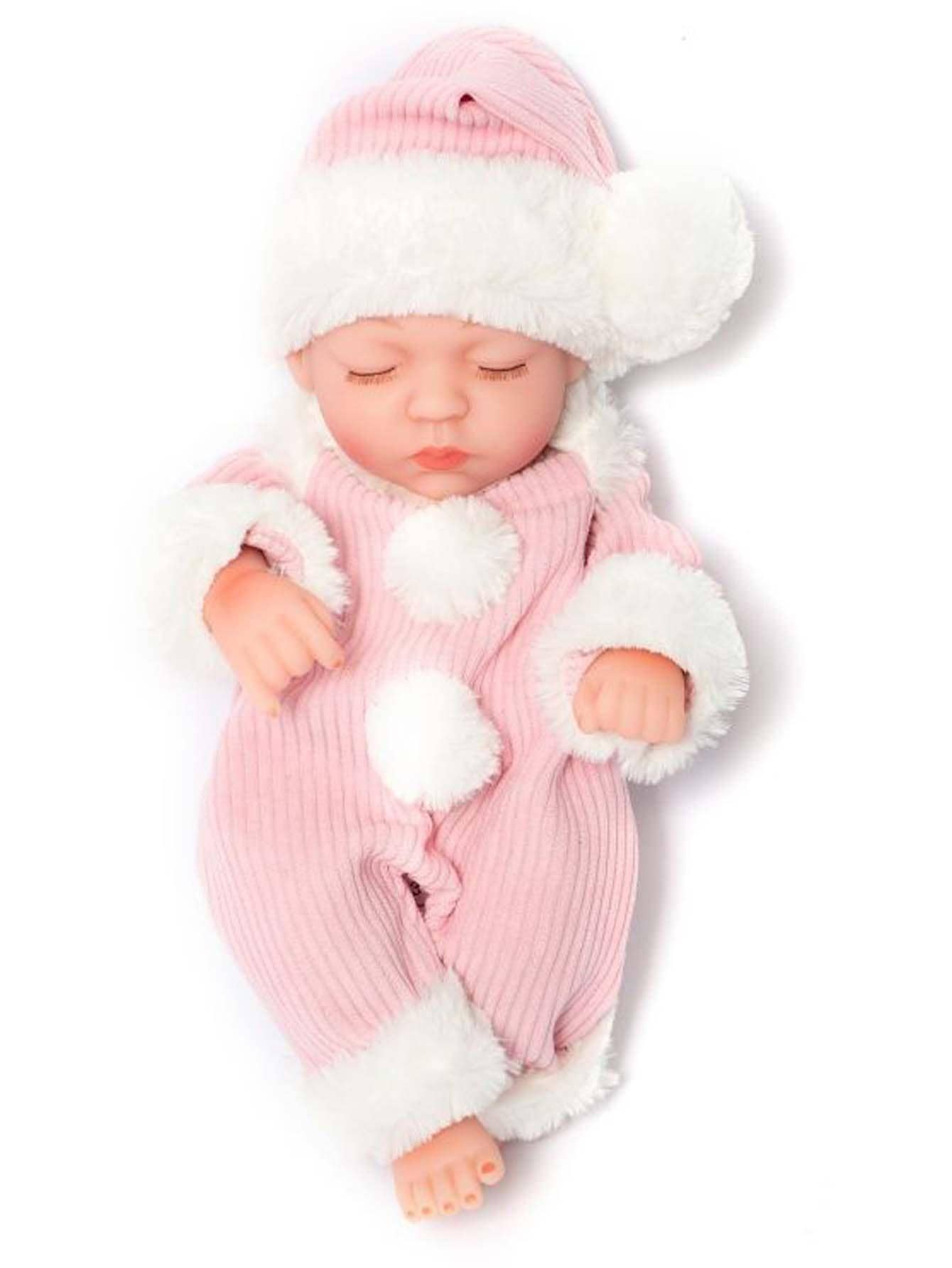 1入組12英寸PVC嬰兒卡通設計娃娃，兒童創意娃娃