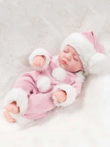 1入組12英寸PVC嬰兒卡通設計娃娃，兒童創意娃娃