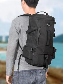 LEO Large Capacity Release Buckle Portable Fishing Bag - Black - View 6
