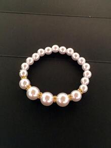 Ensemble De Bijoux De Décoration De Fausses Perles 4 Pièces - Doré - Voir 3