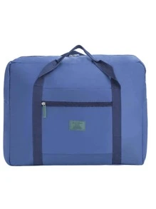 可折疊防水大容量旅行包週末商務旅行手提包手提包手提包健身包週末包行李包旅行商務度假假期返校男女通用學生 - 藏蓝色 - 查看 6