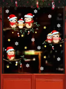 1 pieza Adhesivo de pared con gráfico de dibujos animados, Adhesivos, Vinilo decorativo para decoración del hogar, Artículos de decoración de primavera para refrescar tu hogar, Adhesivos de decoración de ramas - Multicolor - Ver 4