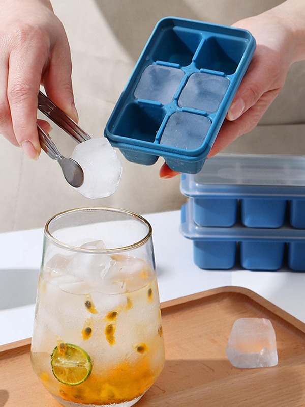 1pc Multi-grid Ice Cube Tray With Lid