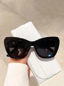 貓眼太陽鏡 - 黑色 - 查看 3