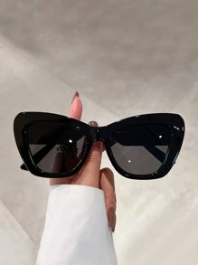 貓眼太陽鏡 - 黑色 - 查看 1