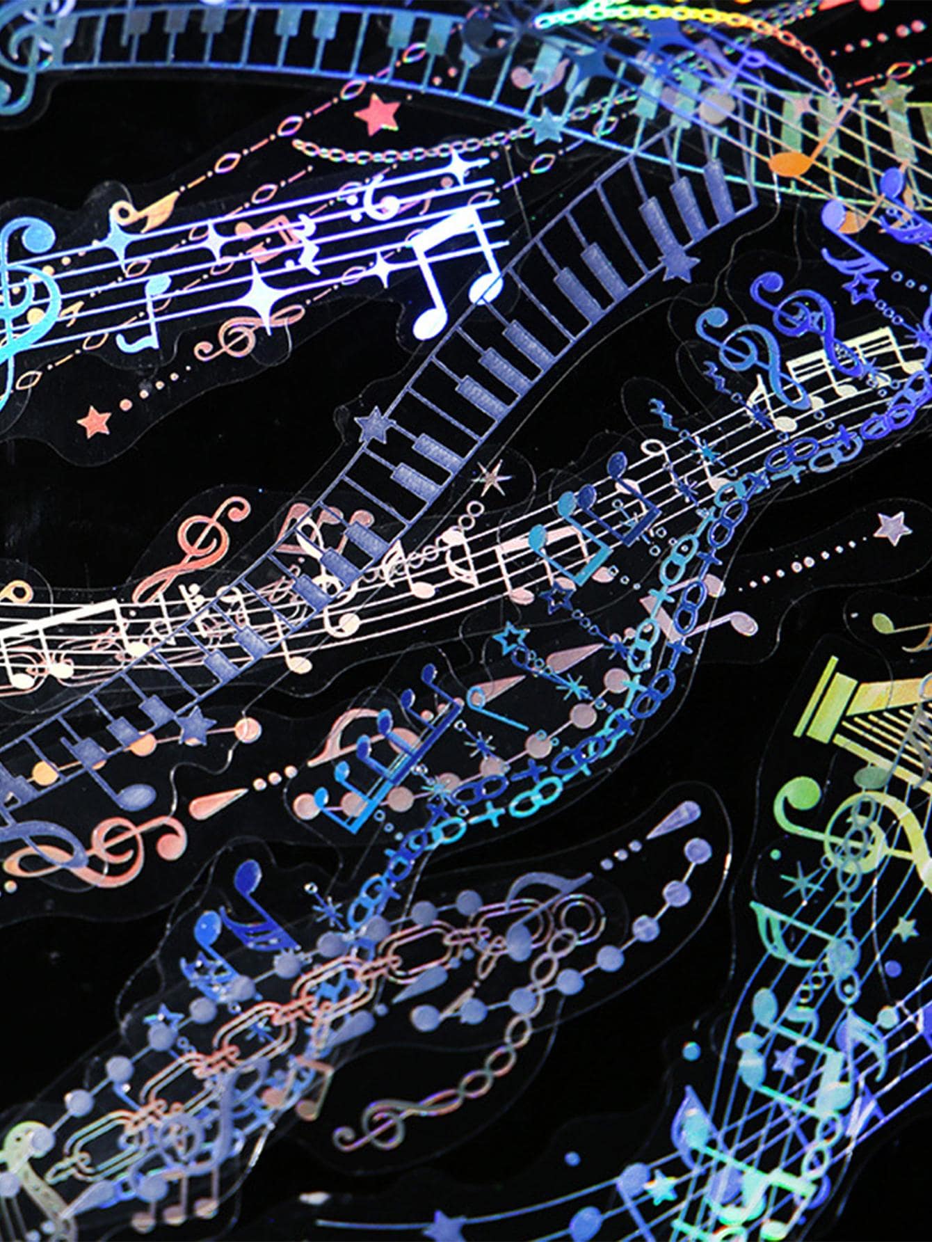 20Pcs Music Note Pattern Assorted Sticker, Creative Multi-Purpose Decorative Sticker For Diy Craft, Hand Account Decoration Music Festival Back To School