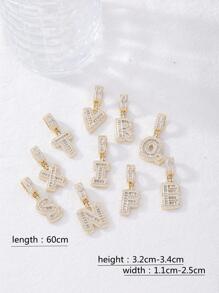 Nam 1 Miếng Đồ trang trí Rhinestone Treo trang trí chữ cái Dây chuyền , Đối với Đồ trang sức Qủa tặng Và Buổi tiệc - Vàng - Xem 3