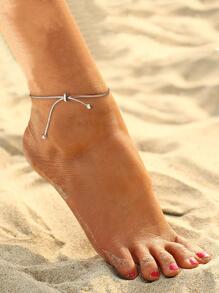 Bóng Tối Giản Trang Trí Dây Chuyền Bạc Vòng Chân Cho Nữ Cho Du Lịch Bãi Biển Mùa Hè - Bạc - Xem 3