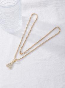 Nam 1 Miếng Đồ trang trí Rhinestone Treo trang trí chữ cái Dây chuyền , Đối với Đồ trang sức Qủa tặng Và Buổi tiệc - Vàng - Xem 4