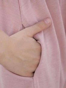 Girls Solid Smock Dress - Dusty Pink - View 5