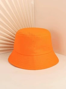 男女通用时尚渔夫帽：透气、轻便、防紫外线、糖果色 - 耐用百搭 - 亮橙色 - 查看 2