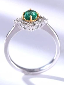 1pc Elegant Silver Color Zirconia Stone Ring, Wedding Anniversary Christmas Gift, Beach Party Jewelry