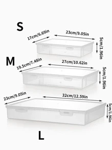 1入組透明文具收納盒，極簡主義PP辦公桌架，學校 - 無色 - 查看 2