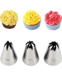 3pcs Stainless Steel Piping Nozzle - Silver - View 7