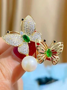 Rhinestone bướm trang trí trâm - Nhiều màu - Xem 2