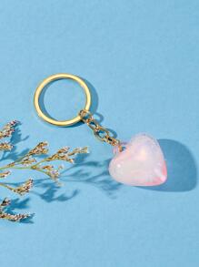 1入組女士愛心裝飾可愛鑰匙扣適用於裝飾用品 - 彩色 - 查看 2