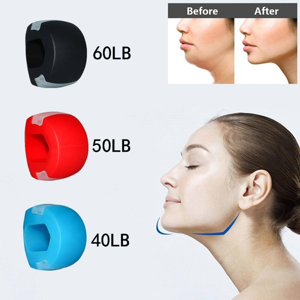 1 quả bóng tập thể dục bằng sợi tổng hợp màu xanh lam có hộp lưu trữ & vòng cổ - Màu xanh lam - Xem 1