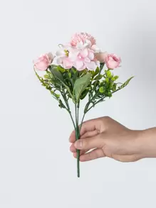 1/3 Stück Künstliche Blumen Seide Teerosen Strauß Chrysanthemen Kunststoffpflanzen Brautstrauß Valentinstag Künstliche Pflanzen Hochzeitsdekoration DIY-Kranz Material, Braut Handgelenksblumendekoration, Auto-Hochzeitsdekoration, Türbogen-Dekoration, Zuhause, Esszimmer, Schlafzimmer, Vasendekoration, Geburtstagsfeier-Dekorationsmaterial Neujahrgeschenke, Valentinstag, Abschlussgeschenk, Herbstdekoration - Pink - Übersicht 5