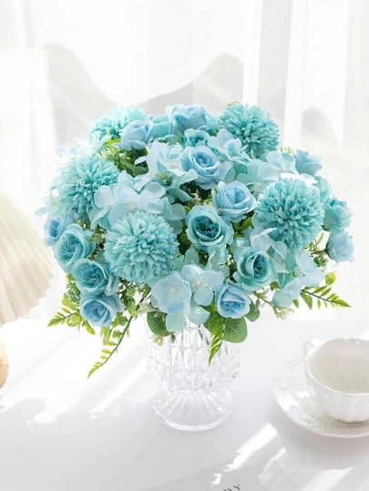 1/3 件人造花丝绸茶玫瑰花束菊花塑料植物新娘花束情人节假植物婚礼装饰 DIY 花环材料，新娘手捧花装饰配件，婚车装饰，门楣拱门装饰，家居，餐厅，卧室，花瓶装饰，生日派对装饰材料新年礼物，情人节，毕业礼物，秋季装饰，秋季