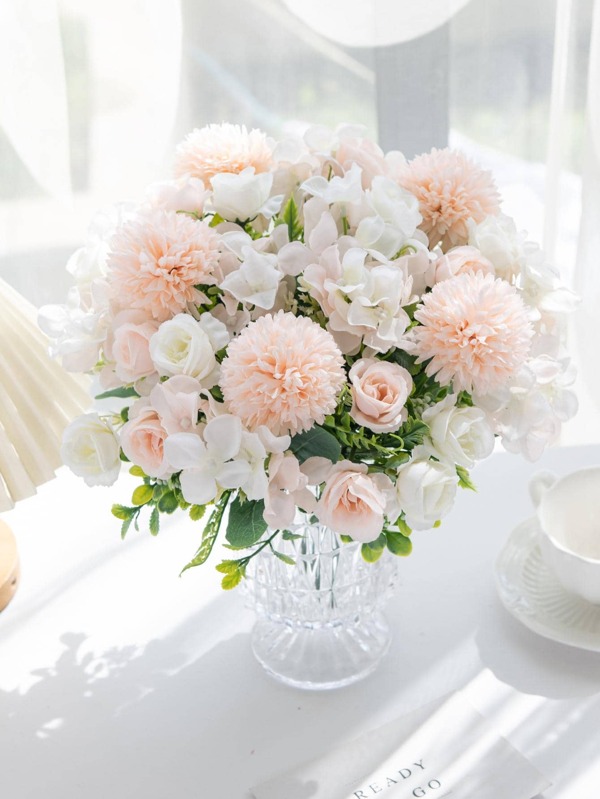 1/3PCS Artificial Flowers Silk Tea Roses Bouquet Chrysanthemum Plastics Plants Bridal Bouquet Valentine's Day Fake Plants Wedding Decoration DIY Wreath Material, Bride Holding Wrist Flower Decoration Accessories, Wedding Car Decoration, Lintel Arch Decoration, Home, Dining Room, Bedroom, Vase Decoration, Birthday Party Decoration Materials New Year Gifts, Valentine Day, Gift Graduation,Fall Decor,Autumn