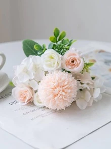 1/3PCS Artificial Flowers Silk Tea Roses Bouquet Chrysanthemum Plastics Plants Bridal Bouquet Valentine's Day Fake Plants Wedding Decoration DIY Wreath Material, Bride Holding Wrist Flower Decoration Accessories, Wedding Car Decoration, Lintel Arch Decoration, Home, Dining Room, Bedroom, Vase Decoration, Birthday Party Decoration Materials New Year Gifts, Valentine Day, Gift Graduation,Fall Decor,Autumn